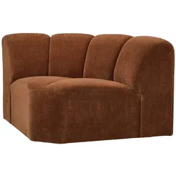 Modulsofa Mojo Flachcord Eck-Element, modern und vielseitig, rostbraun, bequem kombinierbar