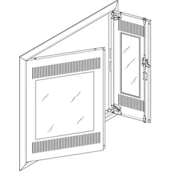 ABN GBRU35TM Blendrahmen + Mediatür 3x5 für UP-Feldverteiler, 3x5-reihig