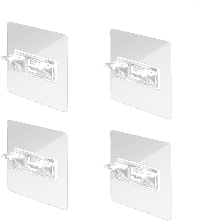 INF Zelfklevende plankdragers 4-pack Transparant