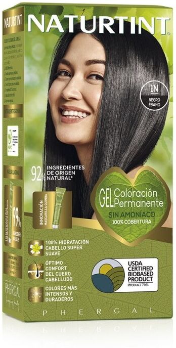 Naturtint Permanent Hair Color Gel, Ammonia-Free Dye 1N Black Ebony