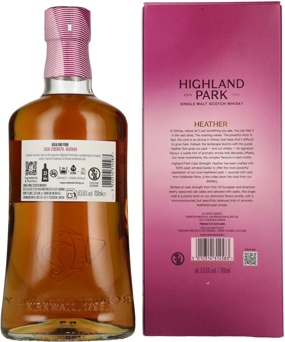 Highland Park HEATHER Cask Strength Single Malt Scotch Whisky 63,6% Vol. 0,7l in Geschenkbox