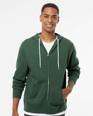 Independent Trading Co. AFX90UNZ Zip Hooded Sweatshirt in Alpine Green size 2XL   Cotton/Polyester Blend AFX90U