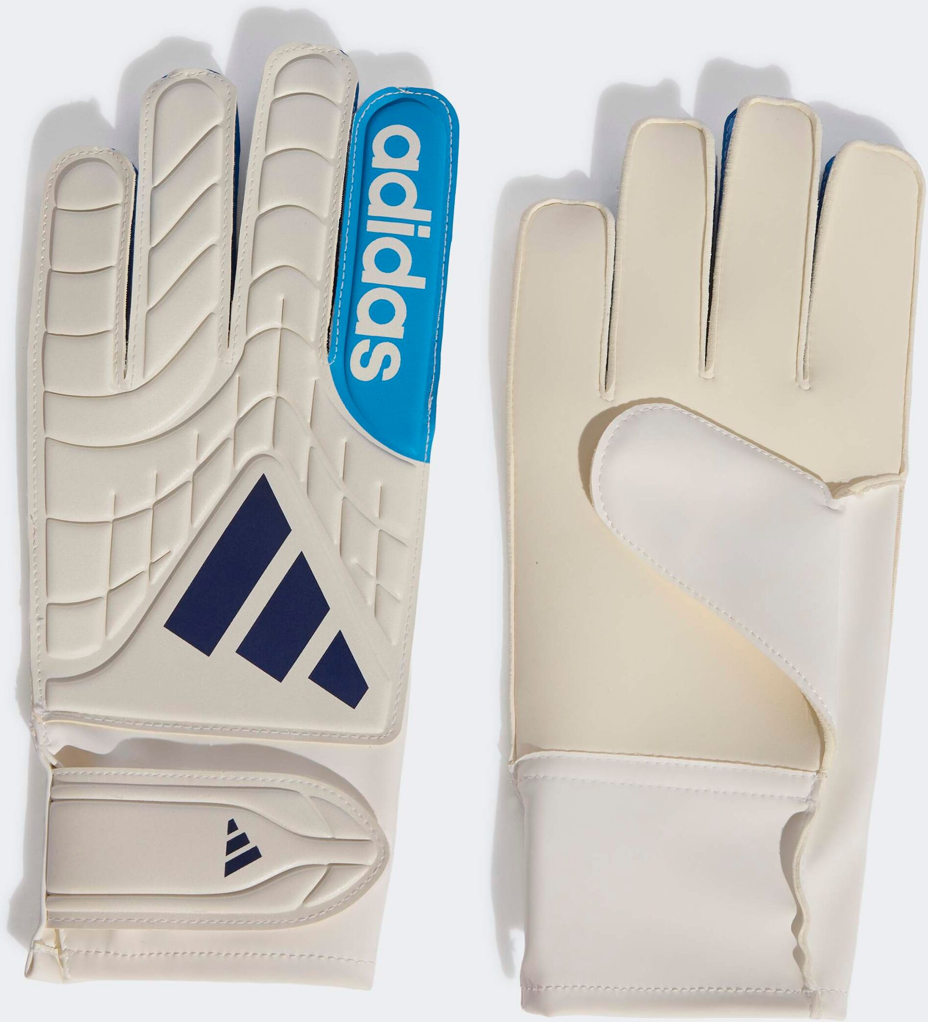 Torwarthandschuhe ADIDAS PERFORMANCE "COPA CLUB", Gr. 9, zero metallic, lucid ray blau, dunkelblau, Handschuhe Torwarthandschuhe zero metallic, lucid ray blau, dunkelblau 9