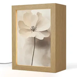 TISCHLEUCHTE Blume - Beige - Farbe - Schatten 15x20 cm