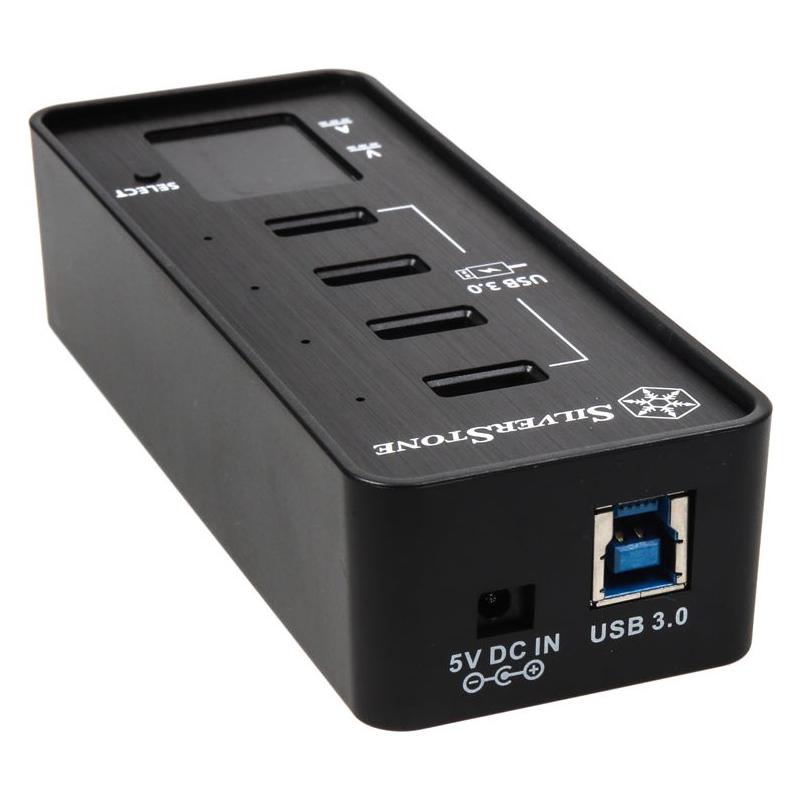 Silverstone SST-EP03 V2.0 4fach USB 3.1 Gen1 HUB, schwarz (USB-A, 4 Ports) (SST-EP03 V2.0)