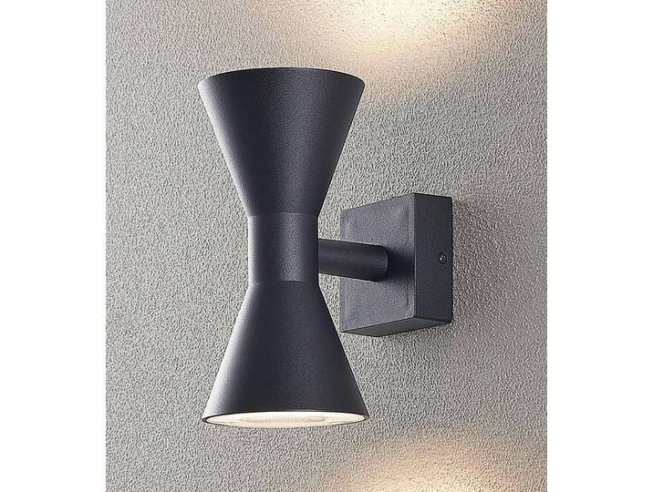 Applique murale Ardas 10 x 20 x 15cm Noir/Noir