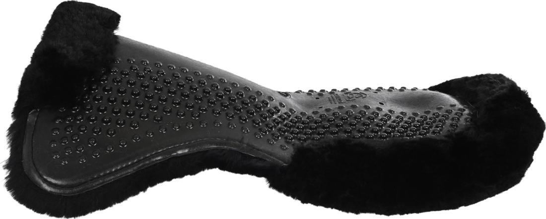 Acavallo Gel Pad Massage mit Schaffellunterseite, Farbe:black/black
