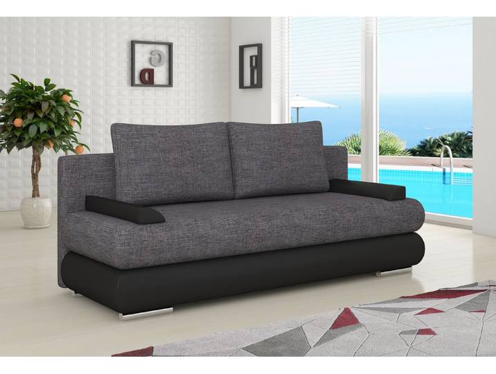 Xlmoebel Schlafsofa Design Couch 3-Sitzer aus Stoff für Gästezimmer, Made in Europa