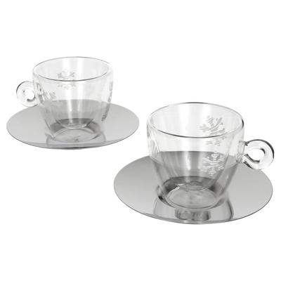 2er Set Thermo Glastasse Christmas 165ml mit Untertasse*****Standort: Wa-Raum
