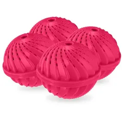 Relaxdays Pinker Waschball 4er Set Pink
