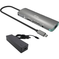 USB-C Metal Nano 4K Docking Station, Dockingstation grau, HDMI, USB-C, USB, RJ-45, PD, mit Ladegerät