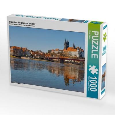 CALVENDO Puzzle Blick über die Elbe auf Meißen | 1000 Teile Lege-Größe 64x48cm Foto-Puzzle für glückliche Stunden