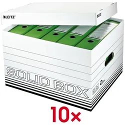 Leitz Aufbewahrungsschachtel mit Deckel »Solid Box L 6119« weiß, 34.6x30.5x45 cm