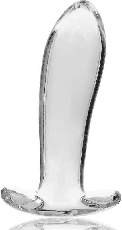 NEBULA SERIES BY IBIZA - PLUG ANAL MODÈLE 5 VERRE BOROSILICATE 12,5 X 3,5 CM CLAIR