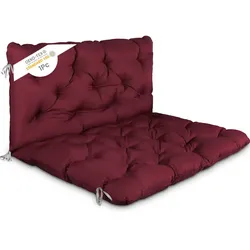 Homecall Bankauflage Sitzkissen mit Rückenlehne , Nordisches Design, für Gartenbank, 120x140x12 cm