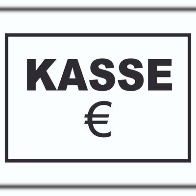 HB-Druck Kasse Schild A1 (594x841mm)