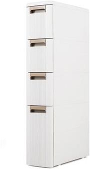 Costway Narrow Storage Cabinet with Drawers and Removable Dividers-M