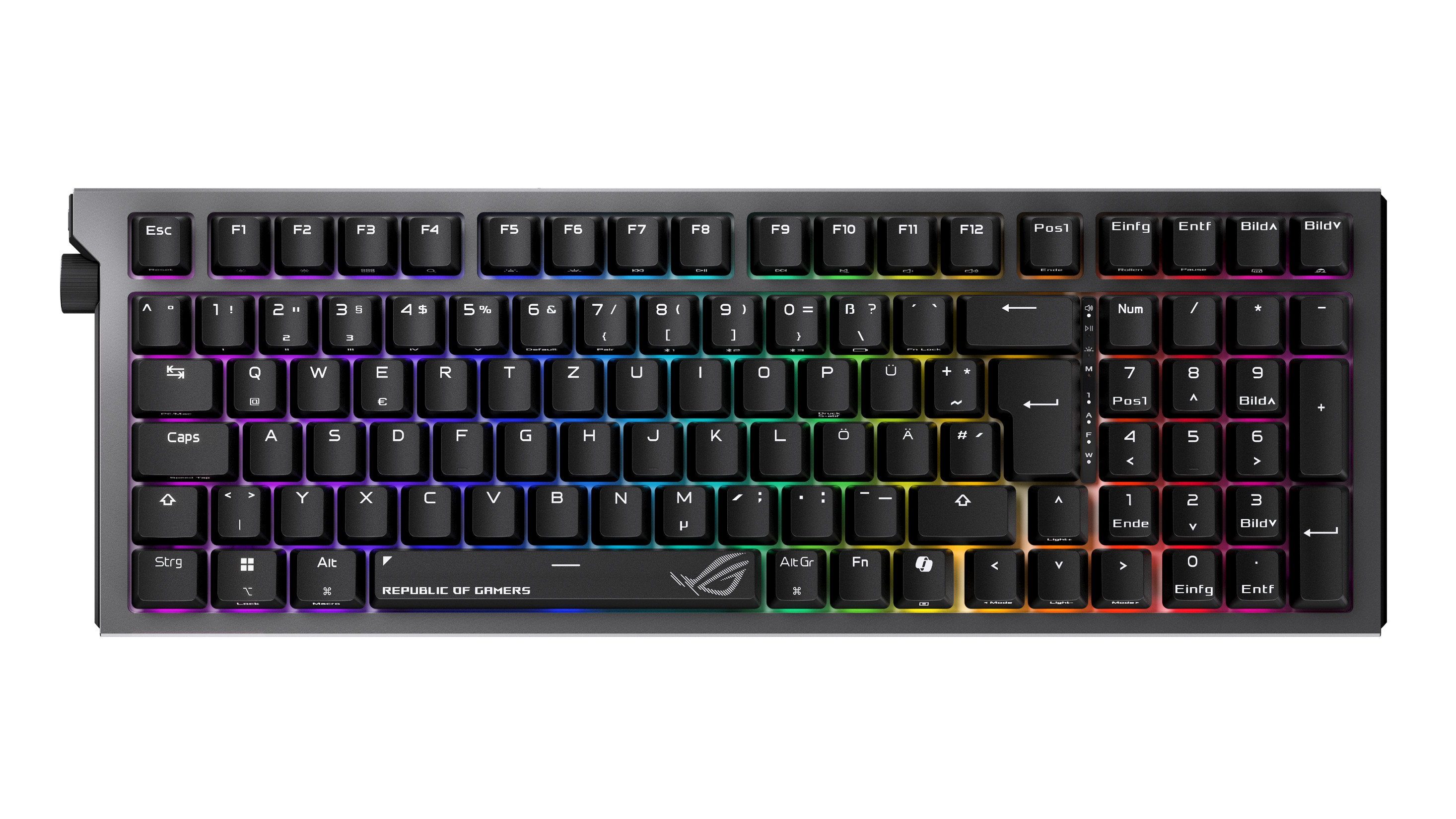 ASUS ROG Strix Morph 96 WLGaming Tastatur kabelgebunden / kabellos (Bluetooth / Funk), Mechanisch, Schwarz