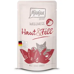 MjAMjAM – Wellness 125g MjAMjAM Katze 12x125g Wellness Haut und Fell Rind