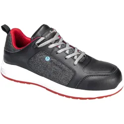 Sicherheitshalbschuhe S3S "FC07" schwarz/rot - 37 - schwarz