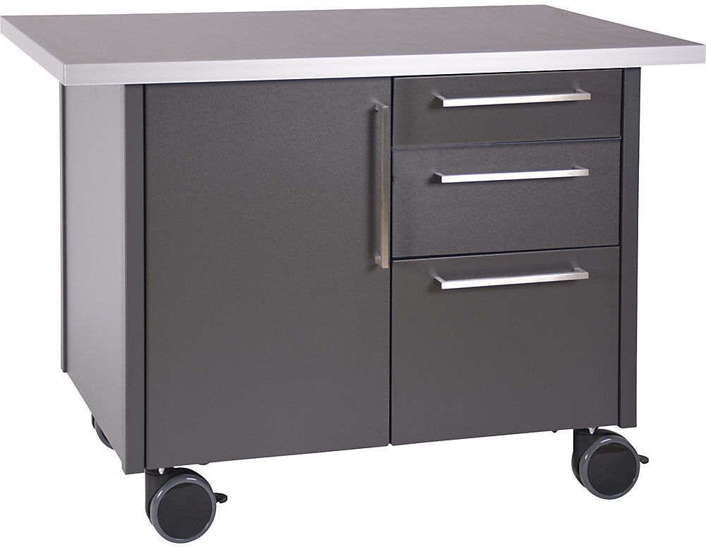 kaiserkraft Service- und Kaffeestation, mit 1 Tür und 3 Schubladen, LxBxH 1250 x 740 x 900 mm
