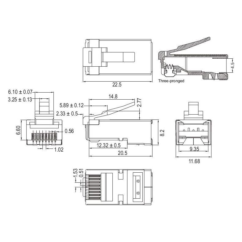 Goobay RJ45 Stecker (STP, CAT6a) (72502)