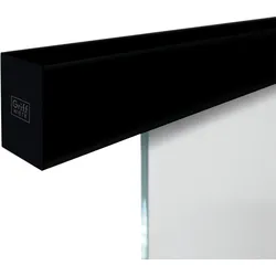 Griffwerk Schiebetürsystem PLANEO X120 ohne Softeinzug graphitschwarz 2000 mm - 1 flügelig Deckenmontage/Glastüren