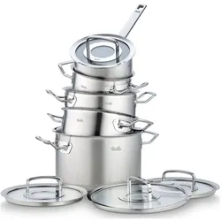 Fissler Profi Collection, Pfannenset + Topfset, Silber