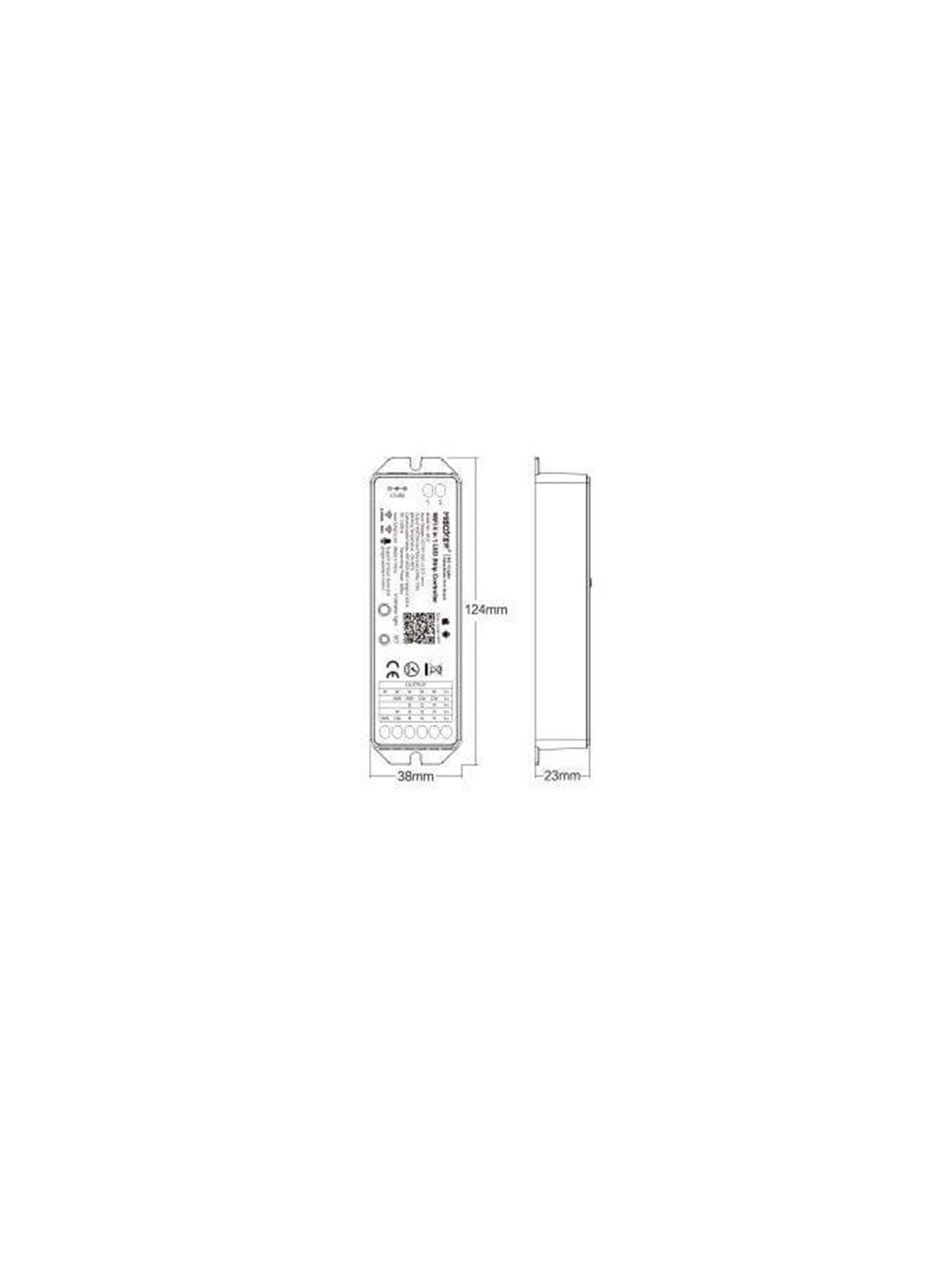 Miboxer WiFi Controller - 5-in-1 - RGB-CCT - DC12/24V - WiFi - 2.4GHz RF (WL5)
