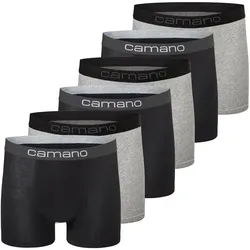 6er Pack camano Men comfort BCI cotton Boxershorts in Box 9997 - black mix S
