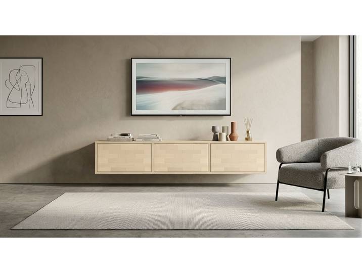 Sideboard hängend Eiche Weiß geölt