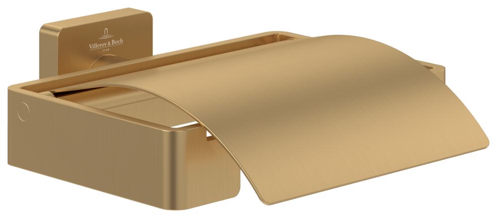 Villeroy & Boch Toilettenpapierhalter mD Elements - Striking 131x115x45mm Brushed Gold TVA15201300076