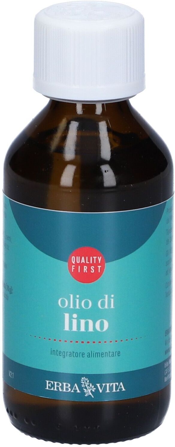 Erba Vita Olio di Lino, Integratore Funzionalità Membrane Cellulari, 100ml