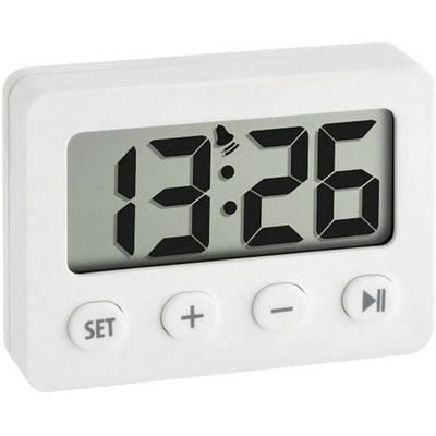 TFA Dostmann 60.2014.02 Quarz Wecker Weiß Alarmzeiten 1