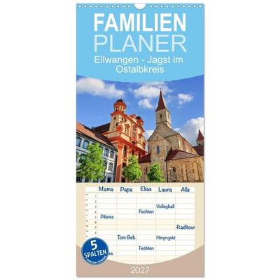 Familienplaner 2027 - Ellwangen - Jagst im Ostalbkreis mit 5 Spalten (Wandkalender, 21 x 45 cm) CALVENDO