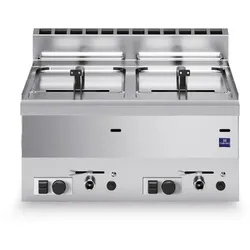 Mastro Cook&Snack Gas-Fritteuse, Tischmodell, 8+8 Liter, 13,6 kW, 600 x 600 x 300 mm