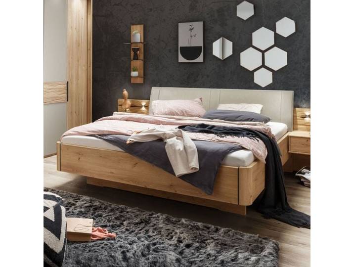 Bett Elian Komfort Eiche Dekor 200x200cm modern, höhenverstellbar