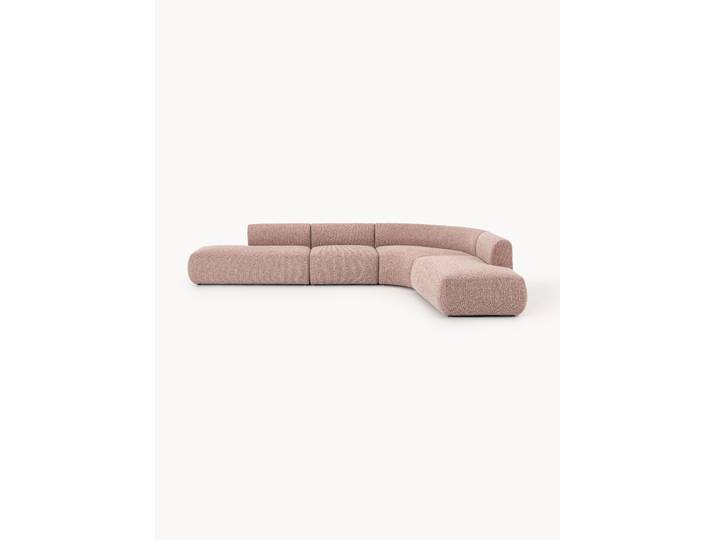 Modulares XL-Ecksofa Sofia aus Bouclé
