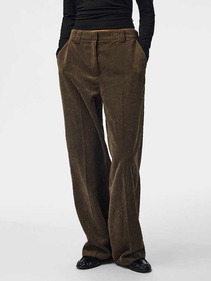 Pieces Cordhose "Audre" in Braun - S