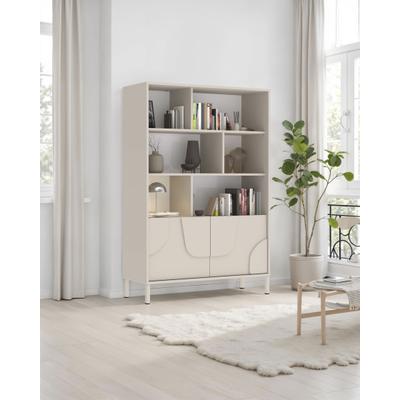 Highboard OTTO HOME "Stone", cashmere, fronten in 3d, design, B:105cm H:155cm T:40cm, Sideboards, Highboard, 3D-Design, Stauraum dekorativ & praktisch, Füße wählbar