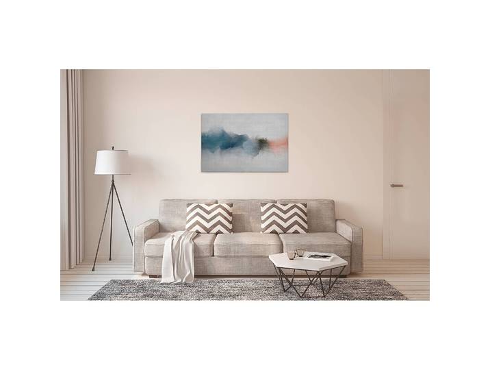 Impression sur toile Daydream Polyester PVC / Épicéa Bleu/Bleu/Gris 90 x 60cm