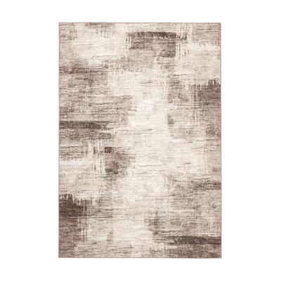 Teppich KAYOOM "Visionary 127", braun (beige), B:230cm H:8mm L:330cm, Polyester, Teppiche, Teppich, Kurzflor, Vintage, Patchwork, Modernes Muster