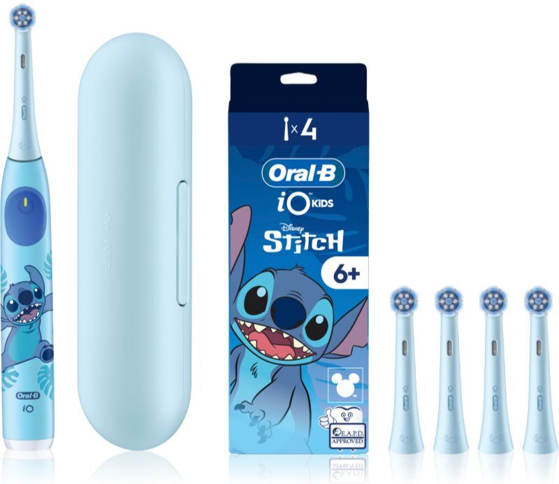 Oral-B iO Kids Disney Stitch toothbrush and replacement toothbrush head set