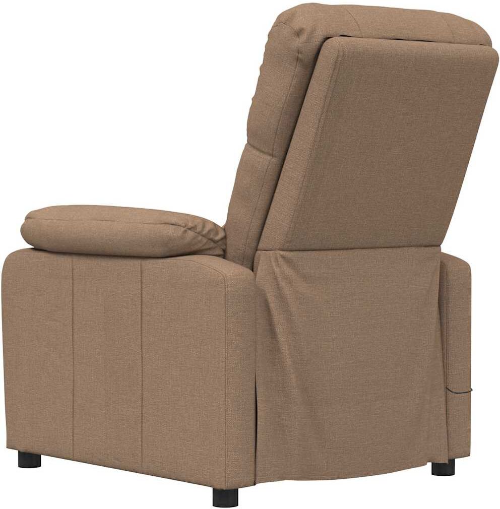 vidaXL Fauteuil de massage Marron Tissu