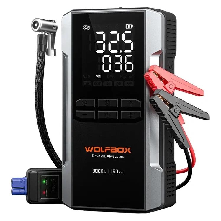 Wolfbox MegaVolt 16 Air 16.000 mAh 3.000 A Starthilfe (3000 A, 16000 mAh) (MEGAVOLT 16 AIR)