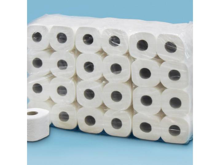 Directzone Toilettenpapier neutral, 100% Zellstoff, 3-lagig, weiss - Sack à 72 Rollen Weiss, Neu