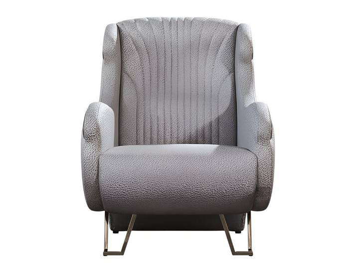 JVmoebel Sessel Graues Luxus-Sessel Modernes Interieur Minimalistische Stil Holzrahmen (1-St)