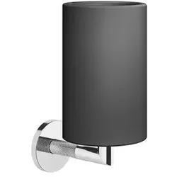 Gessi Anello Becherhalter zur Wandmontage mit festem Becher schwarz matt, 63708706, Farbe: Metall Schwarz PVD