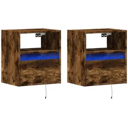 Helloshop26 - Multimedia-Wand-TV-Möbel TV-Regal Sideboard TV-Schrank Esszimmer Wohnzimmer Schlafzimmer mit LED-Beleuchtung 2-teilig 02_0029121