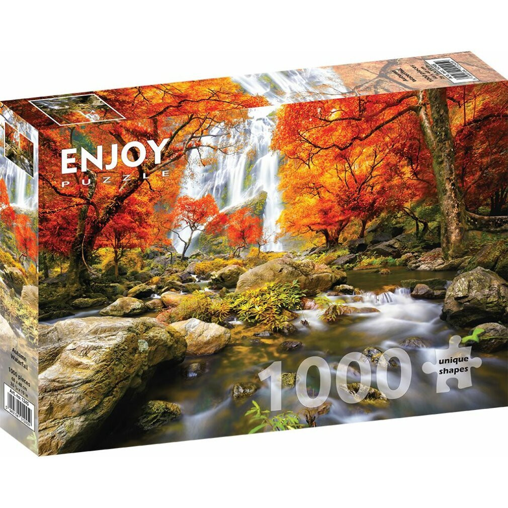 ENJOY Puzzel Herfstlandschap met waterval 1000 stukjes